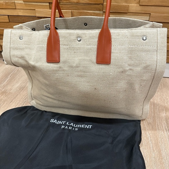 Saint Laurent Rive Gauche Canvas Tote - Picture 3 of 4